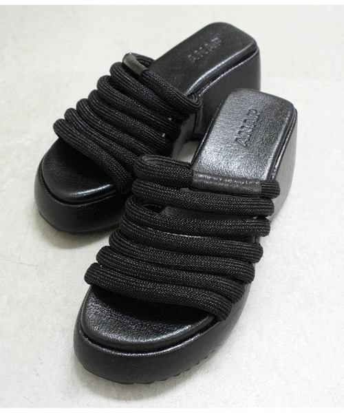 「ANAP」 フラットサンダル M ピンク レディース_画像6