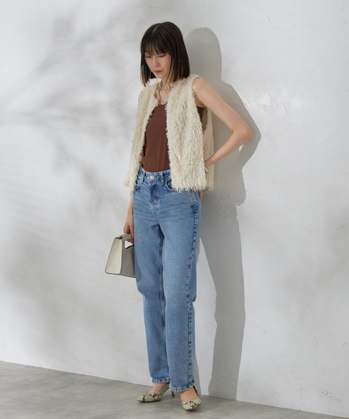 each alchemist ベスト ジレ ノースリフリンジファーベスト レディース