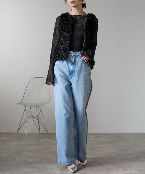 each alchemist ベスト ジレ ノースリフリンジファーベスト レディース