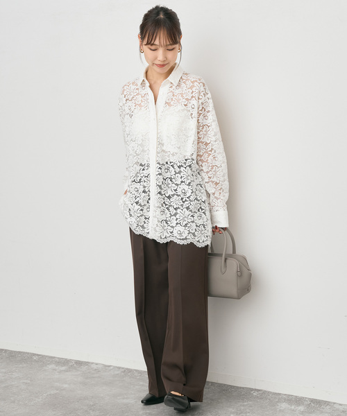 Spick＆Span（スピック アンド スパン） ブラウス シャツ レースシャツ