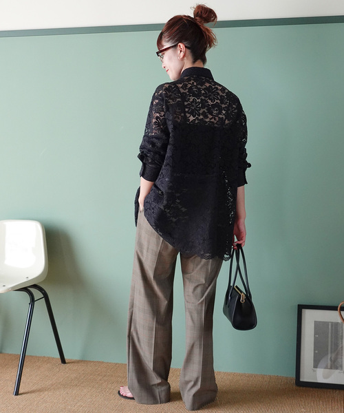 Spick＆Span（スピック アンド スパン） ブラウス シャツ レースシャツ