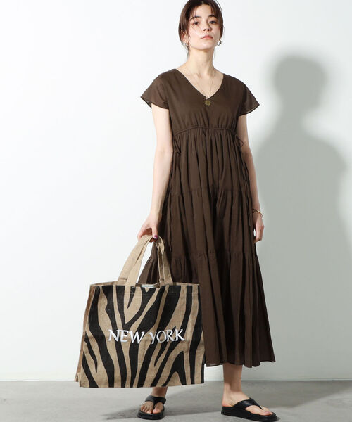 「NOLLEY'S」 半袖ワンピース FREE ラベンダー レディース_画像2