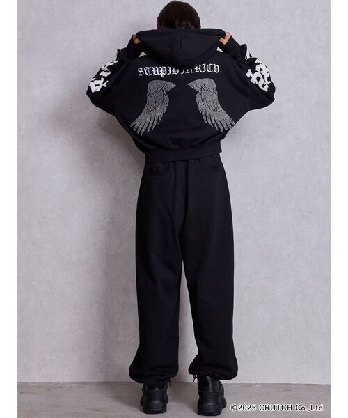 ほっちー/GYDA×GALFY bijou wing パーカー&パンツ黒 GALFY（ガルフィー） パンツ GYDA×GALFY bijou wing パンツ レディース