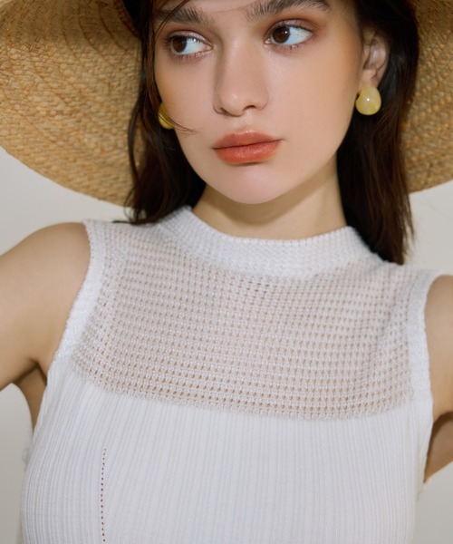 「EIMY ISTOIRE」 ノースリーブワンピース FREE ホワイト レディース_画像4