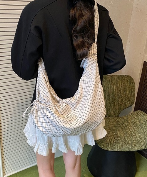 正規店購入 DROPDEAD チェック柄 ショルダーバッグ ショルダーバッグ バッグ チェック柄ショルダーバッグ レディース