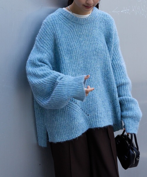 MONO-MART（モノマート） ニット セーター 「ウォッシャブル」メランジ