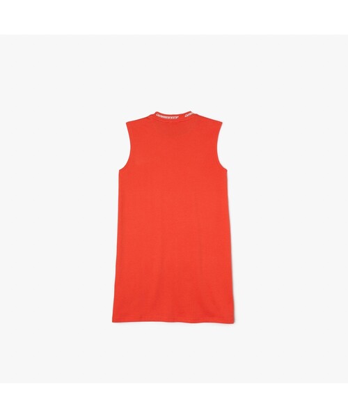 「LACOSTE」 「KIDS」ノースリーブワンピース 140 オレンジ キッズ_画像2