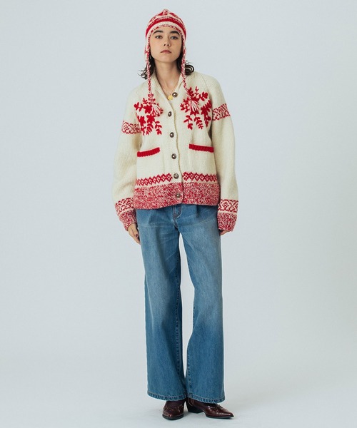 ローズバッド（ROSE BUD）/CREOLME/NEPAL KNIT CARDIGAN ROSE BUD（ローズバッド） カーディガン (CREOLME)NEPAL KNIT CARDIGAN