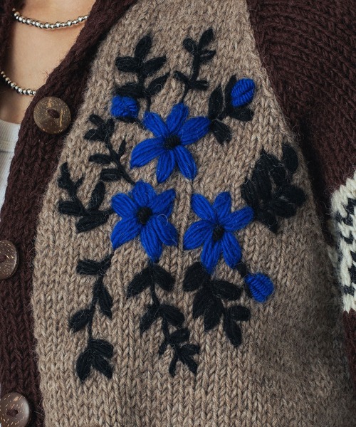 ROSE BUD（ローズバッド） カーディガン (CREOLME)NEPAL KNIT CARDIGAN
