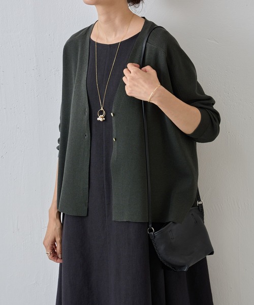 BEARDSLEY（ビアズリー） 7分袖ニットカーディガン FREE ホワイト