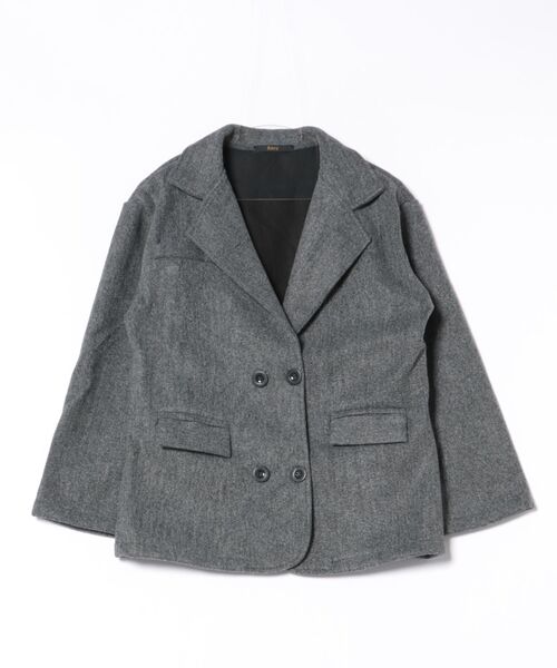 ジャケット テーラードジャケット クラシックグレーのダブルブレスト
