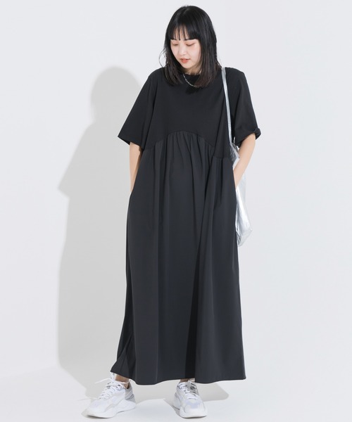 LAVEANGE（ラビアンジェ） コンビワンピース 3L ブラック レディース