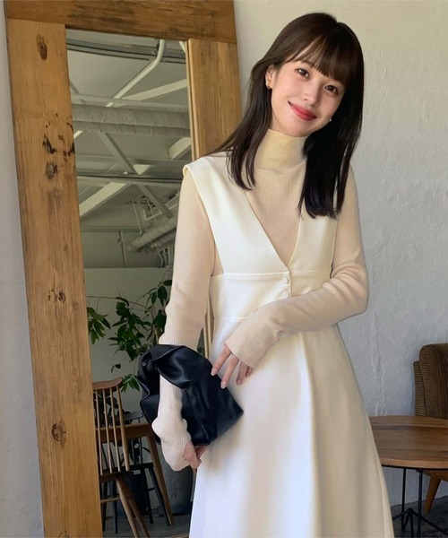 「titivate」 ノースリーブワンピース S アイボリー レディース_画像5