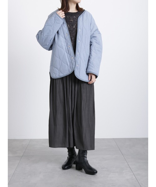 「Samansa Mos2 blue」 フレアスカート フリ- ベージュ レディース_画像8