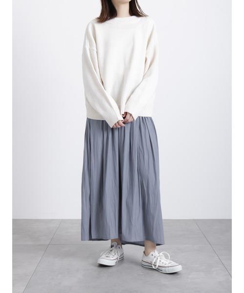 「Samansa Mos2 blue」 フレアスカート フリ- ベージュ レディース_画像9