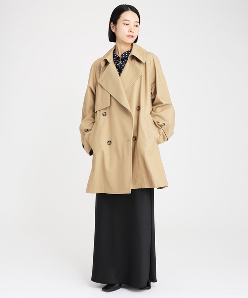 ○【新品未着用品】バビロン　トレンチコート BABYLONE（バビロン） トレンチコート フリー ネイビー レディース