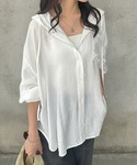 ブラウス シャツ 夏に活躍!フード付きオーバー...の詳細画像5