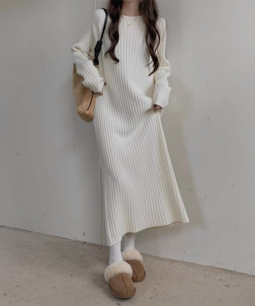 ▼定価5.2万美品✨ドゥーズィエムクラス ロングニットワンピース goodvib Deuxieme Classe good vib ワンピース 【公式通販】