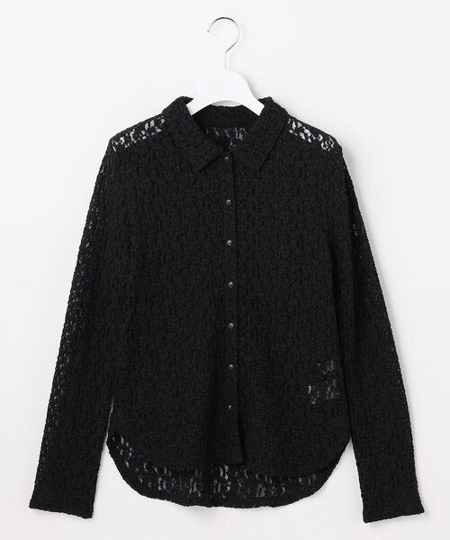 Ena様レースブラックシャツ ANY SIS（エニィスィス） ブラウス シャツ レース シャツ レディース