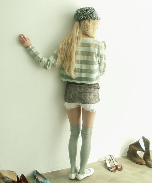 igi カーディガン SHEER BORDER CARDI / シアーボーダーニット