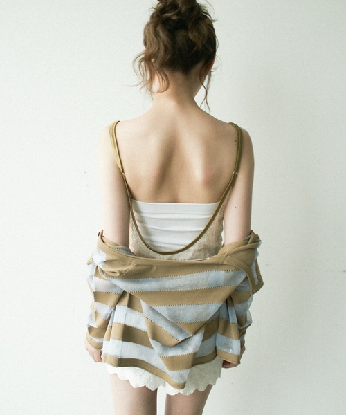igi カーディガン SHEER BORDER CARDI / シアーボーダーニット