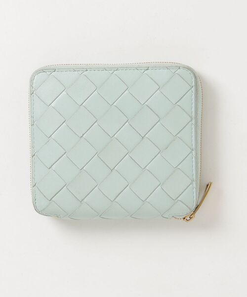 美品ボッテガヴェネタ　カセット長財布 水色 BOTTEGA VENETA（ボッテガ・ヴェネタ） 二つ折り財布 742698 706010
