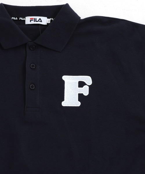 「FILA」 長袖ポロシャツ S ホワイト メンズ_画像8