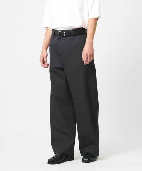 ワイドパンツ パンツ 「LOEFF」ギャバジン ワイド パンツ MENS メンズの画像