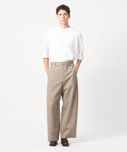 ワイドパンツ パンツ 「LOEFF」ギャバジン ワイド パンツ MENS メンズの画像