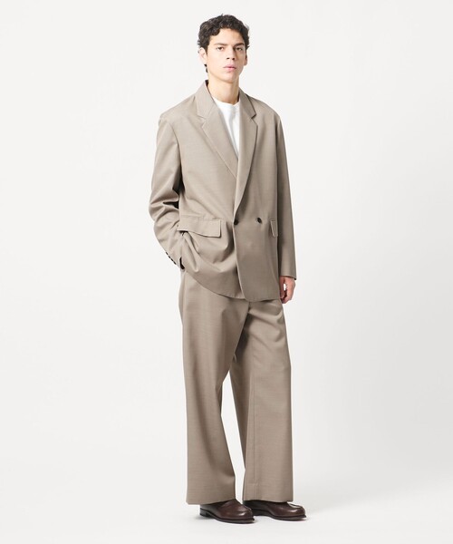 ワイドパンツ パンツ 「LOEFF」ギャバジン ワイド パンツ MENS メンズの画像