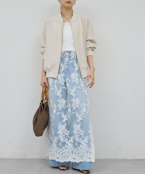 GALLARDAGALANTE ガリャルダガランテ ベージュブルゾンアウター GALLARDAGALANTE（ガリャルダガランテ）の「ボアブルゾン【オンライン