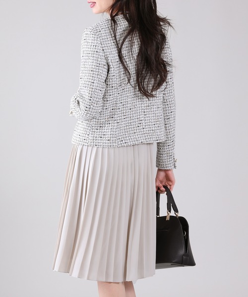 「BLUEEAST」 ノーカラージャケット SMALL ネイビー レディース_画像8