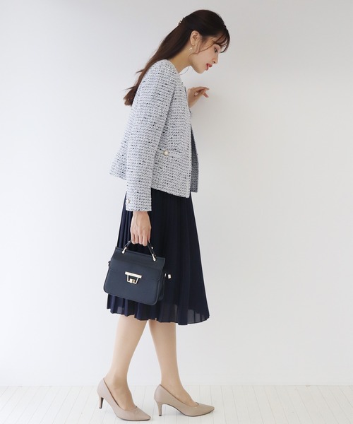 「BLUEEAST」 ノーカラージャケット SMALL ネイビー レディース_画像9