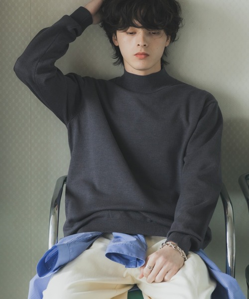 「SENSE OF PLACE by URBAN RESEARCH」 長袖ニット MEDIUM ブラック メンズ_画像5