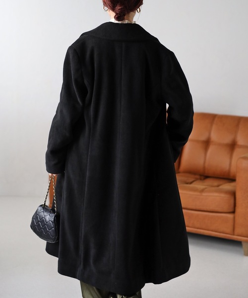 「＆HALF」 「noa-ge」チェスターコート M ブルーグリーン レディース_画像7