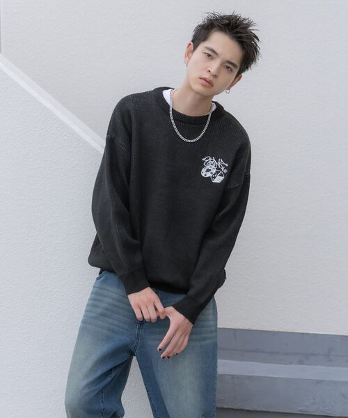 「SEQUENZ」 ノースリーブニット MEDIUM グレー メンズ_画像4