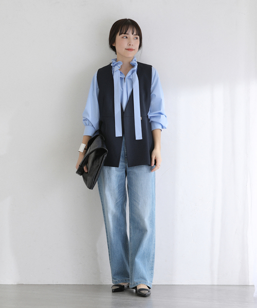 La TOTALITE（ラ トータリテ） ブラウス シャツ 「洗える」フリル 