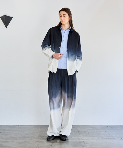 HARE グラデーションワイドパンツ HARE（ハレ） ワイドパンツ パンツ Dip Dyeワイドパンツ(HARE) メンズ