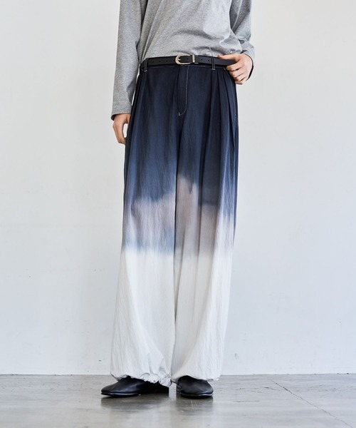 HARE グラデーションワイドパンツ HARE（ハレ） ワイドパンツ パンツ Dip Dyeワイドパンツ(HARE) メンズ