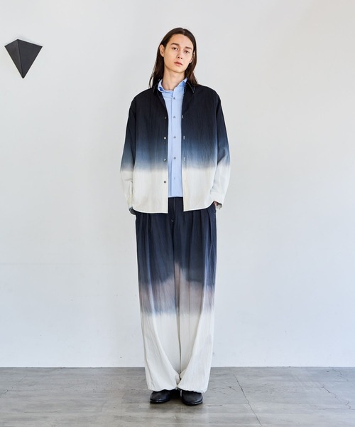 HARE グラデーションワイドパンツ HARE（ハレ） ワイドパンツ パンツ Dip Dyeワイドパンツ(HARE) メンズ