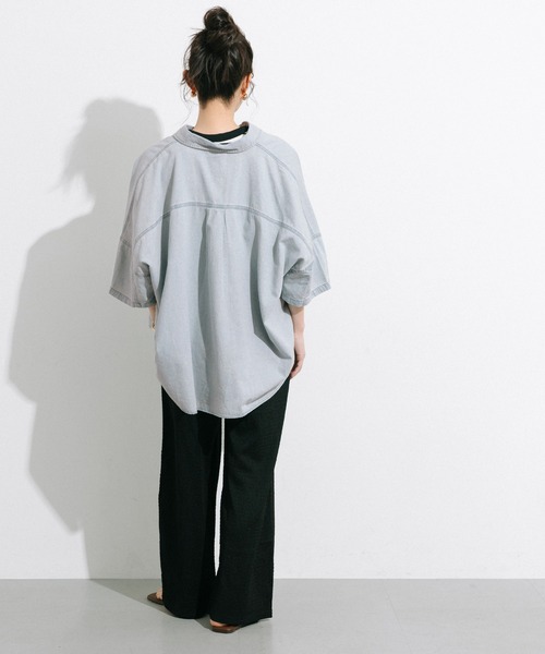 coca（コカ） ブラウス シャツ デニムビック半袖シャツ レディース