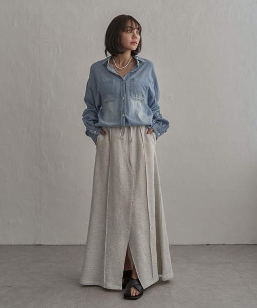 notch. ブラウス シャツ シアーデニムシャツ レディース : ZOZOTOWN