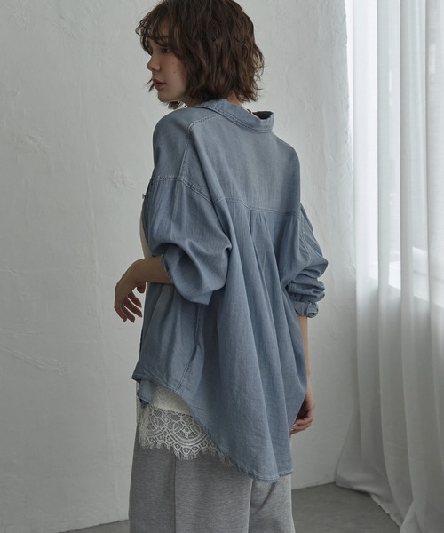 notch. ブラウス シャツ シアーデニムシャツ レディース : ZOZOTOWN