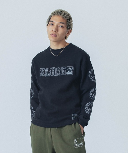 「XLARGE」 スウェットカットソー M ブラック メンズ_画像7