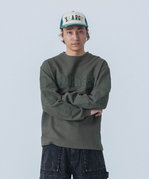 「XLARGE」 スウェットカットソー M ブラック メンズ_画像9