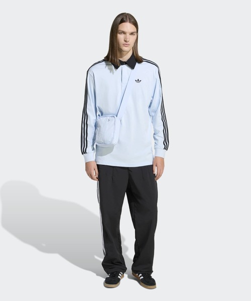 adidas（アディダス） ポロシャツ スリーストライプス ラグビー 長袖