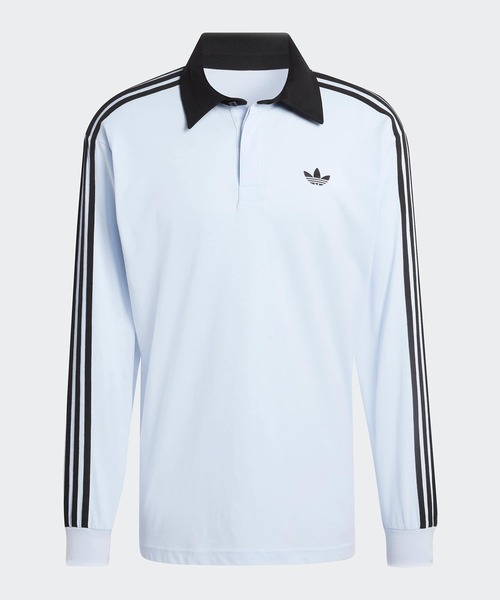 adidas（アディダス） ポロシャツ スリーストライプス ラグビー 長袖