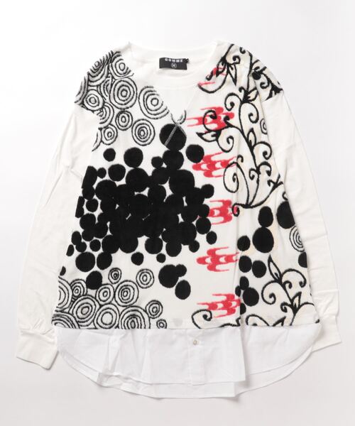「GOMME HOMME」 長袖Tシャツ 2 グレー メンズ_画像2