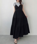 ワンピース 綿混ビスチェデザインキャミワンピースの詳細画像5