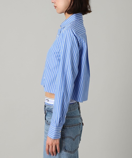 ブラウス シャツ Striped Shirt(Cropped) HGSH006 レディースの画像